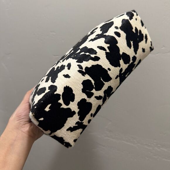 Cow Print Real Hair-on Cowhide Handmade Wooden Frame Shoulder Bag/Crossbody - Picture 12 of 15